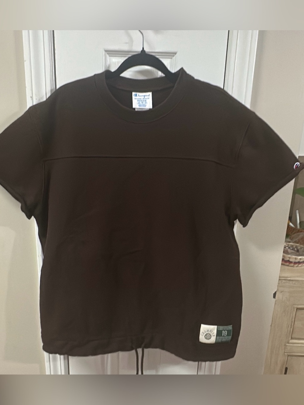 Champion UO Exclusive Reverse Weave Short Sleeve Crew Neck Sweatshirt. (mix36) - Picture 2 of 9